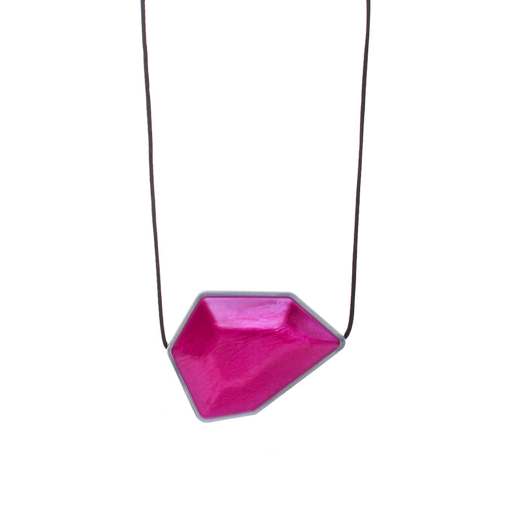 Gem Pendant Sensory Chew Pink image 0