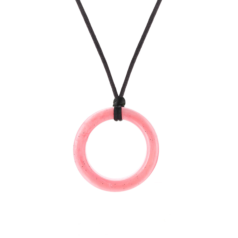 Realm Ring Pendant Sensory Chew - Pink sparkle image