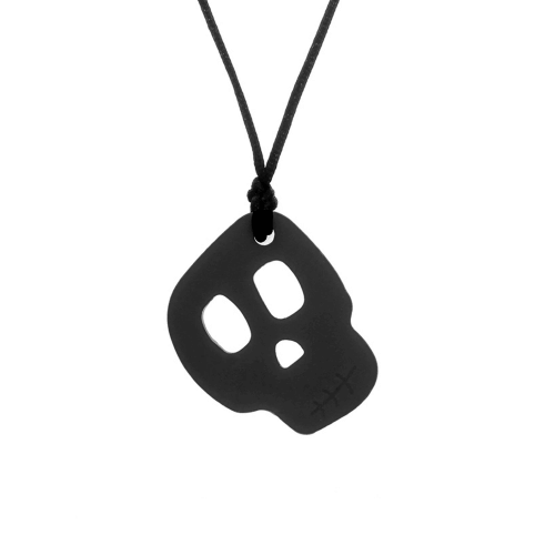 Skull Pendant Sensory Chew - Black image
