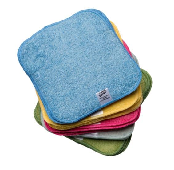 Washable Cloth Bamboo Terry Baby Wipes - RAINBOW Coloured - Regular Rainbow image