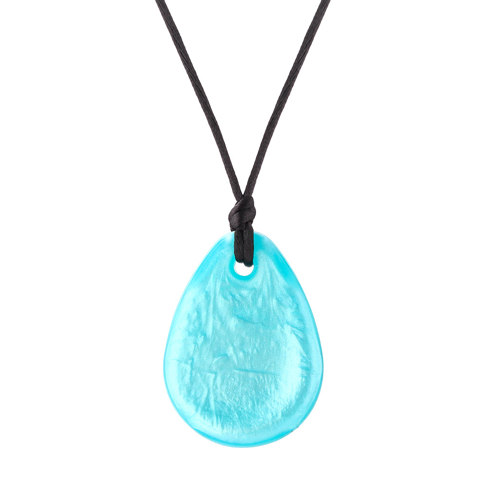 Chewigem Raindrop Pendant - Super Tough, Discreet, Chewable Necklace & Stimming Aid for Anxiety Reduction & Improved Focus