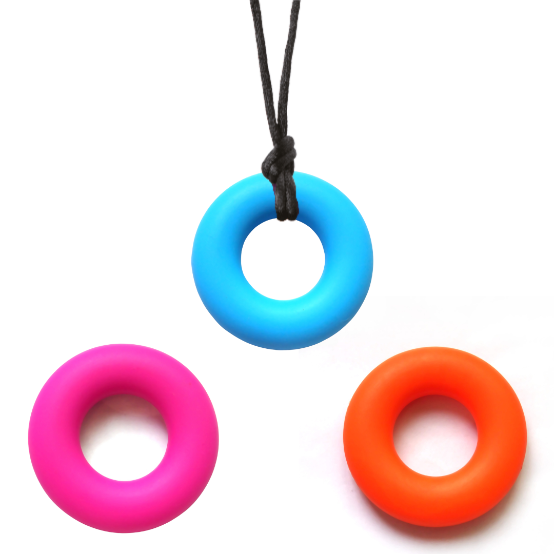 Mini Rings Sensory Chew Pendants - 6 pack image 1