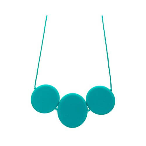 Zen Stones Necklace Sensory Chew - Teal image 0