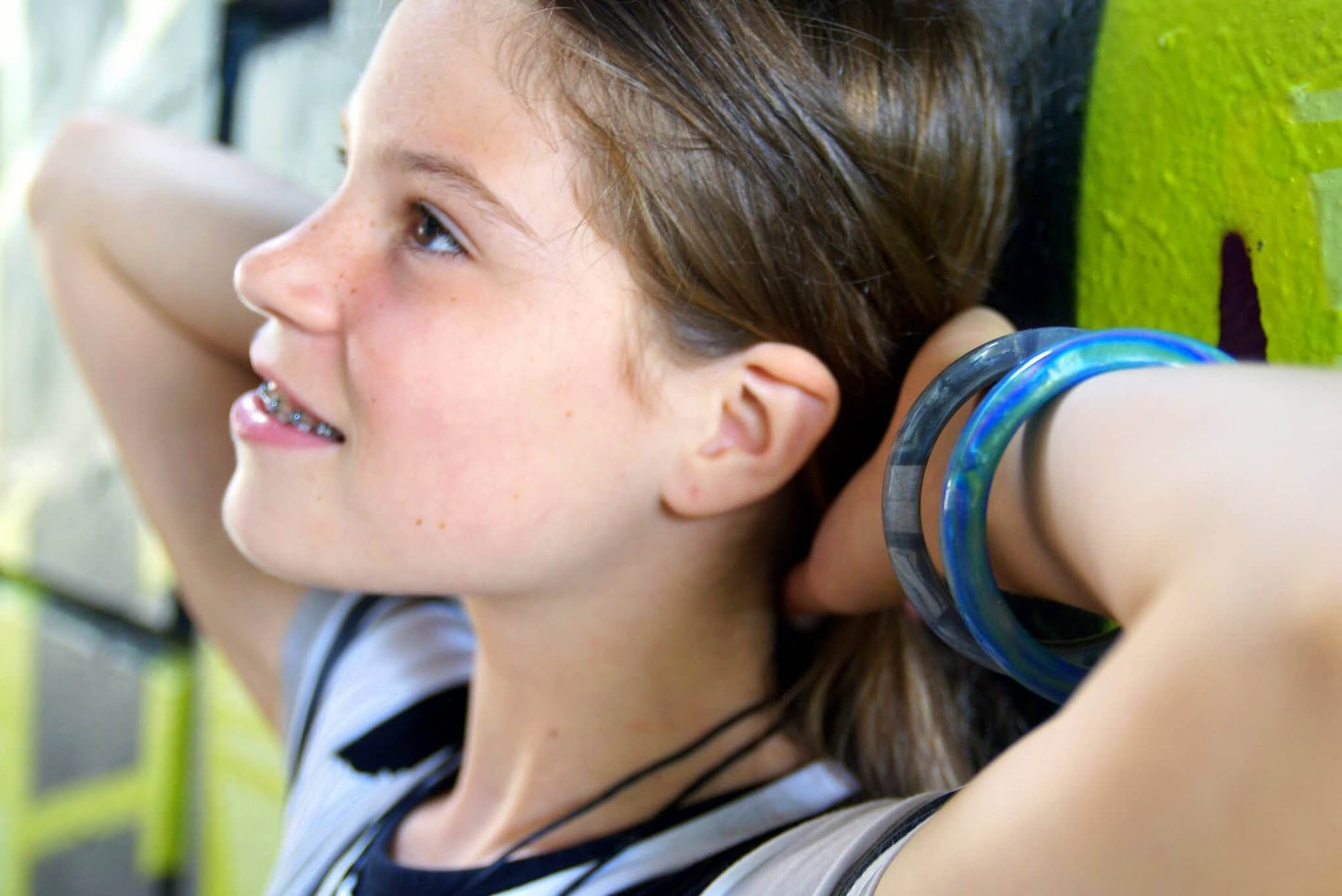 Bonnie Bangle Sensory Chew Blue- Adult image 1