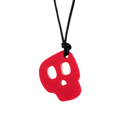 Skull Pendant Sensory Chew - Red image