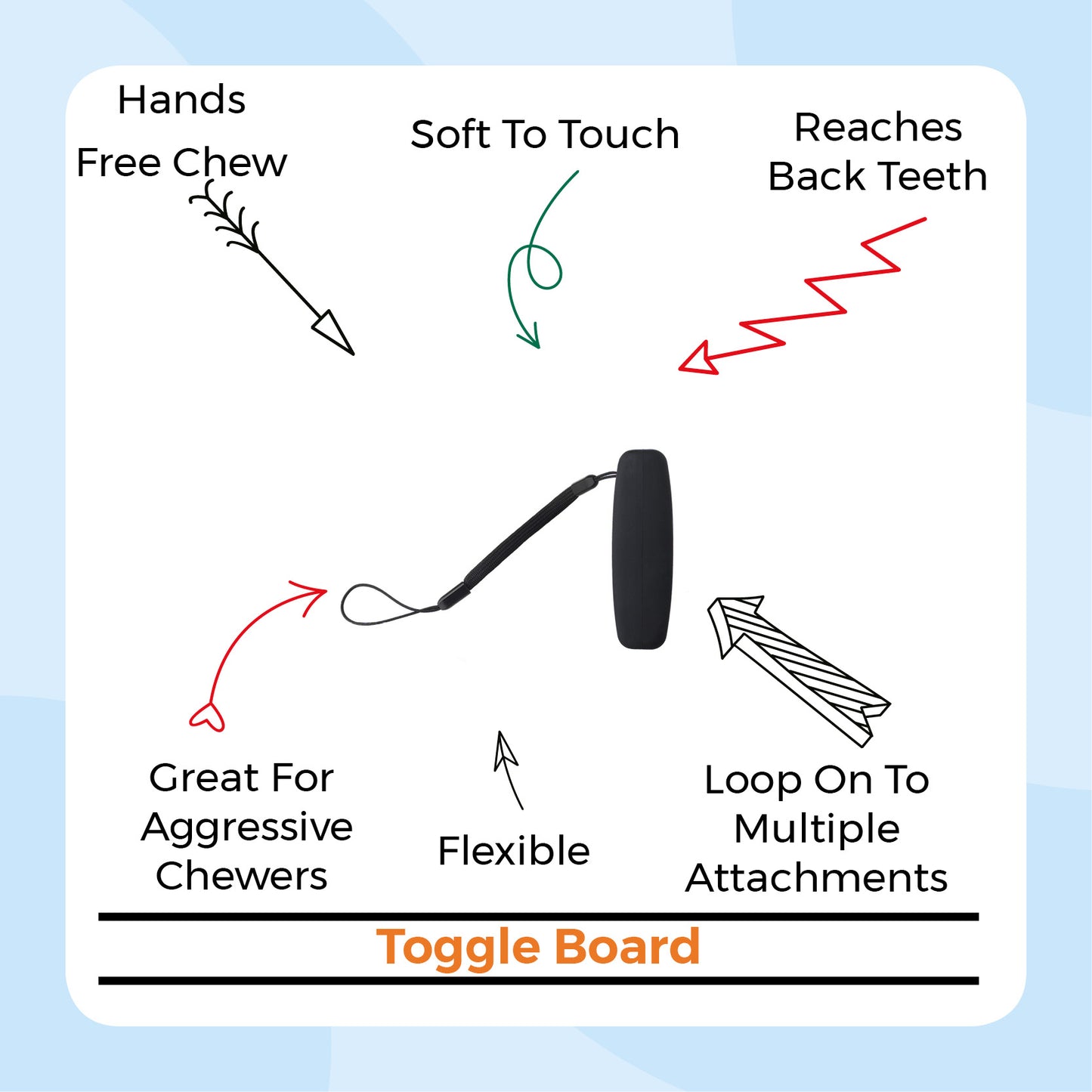 Toggle Board Sensory Chew - Grey image 3