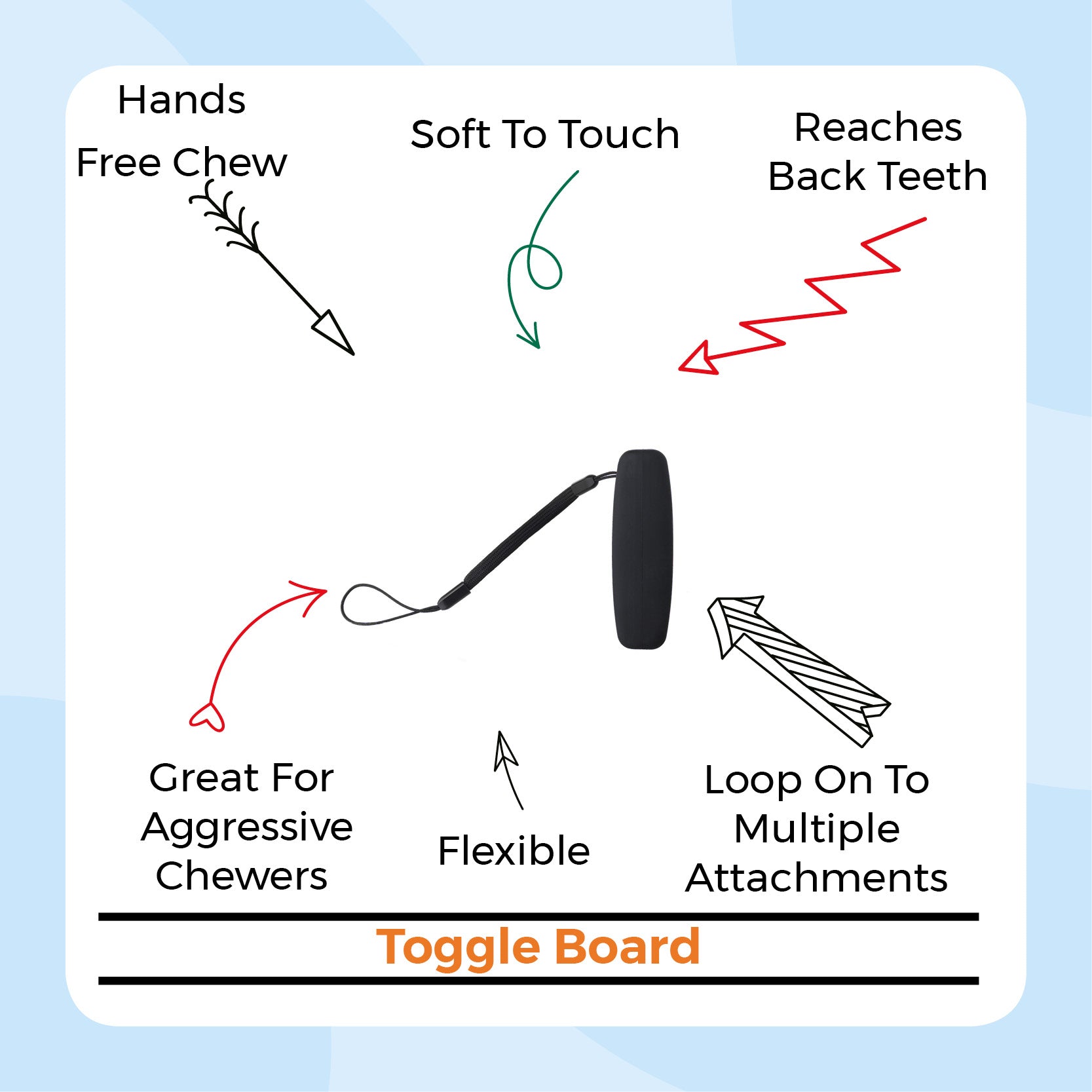 Toggle Board Sensory Chew - Grey image 3